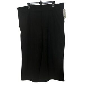 DKNY Sport Women’s Black Elastic Waist Capris Size XL Made In Jordan